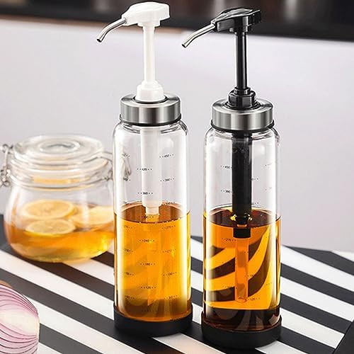GRIRIW 500ml Honey Dispenser Jar with Easy Press Pump 1