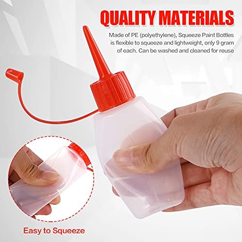KINMAD 12 pcs 2 oz Squeeze Paint Bottles Glue Bottles