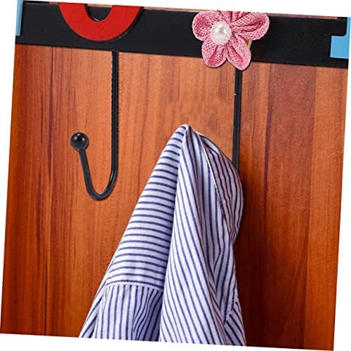 4 Hook Wall Towel Rack with Decorative Design