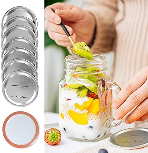 FGSAEOR 52Pcs Wide Mouth Canning Lids Bands Set
