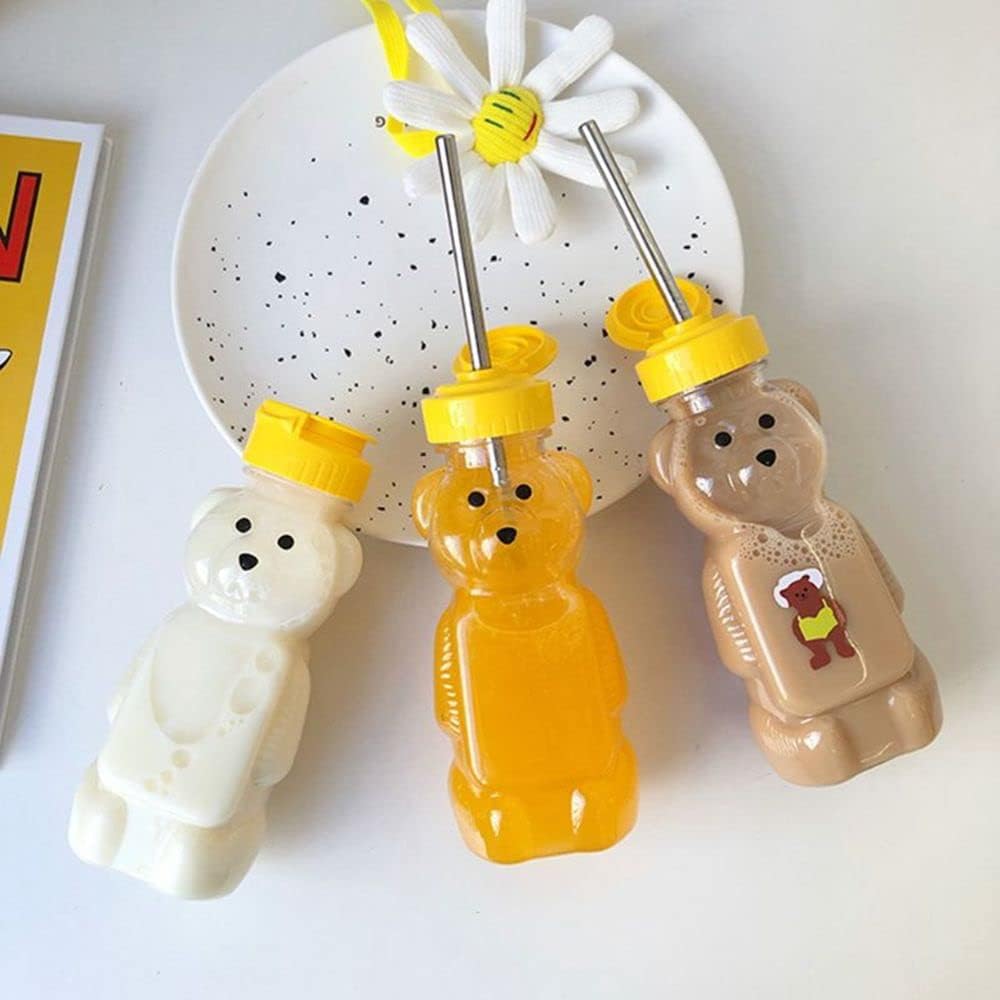 8 Oz Bear Shaped Honey Squeeze Bottle with Flip Top Lid