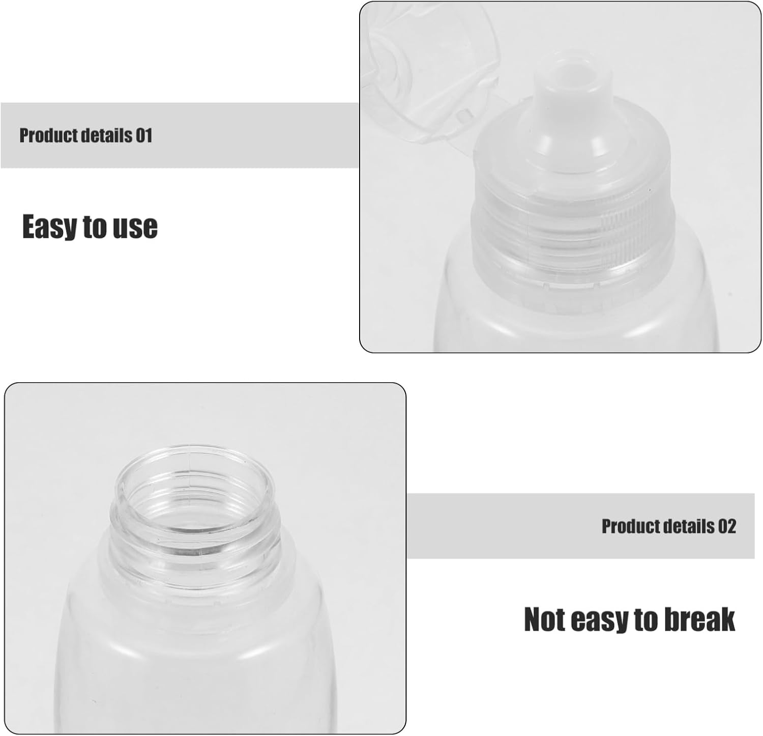 12 Pcs Refillable Condiment Squeeze Bottles with PET Leakproof Cap
