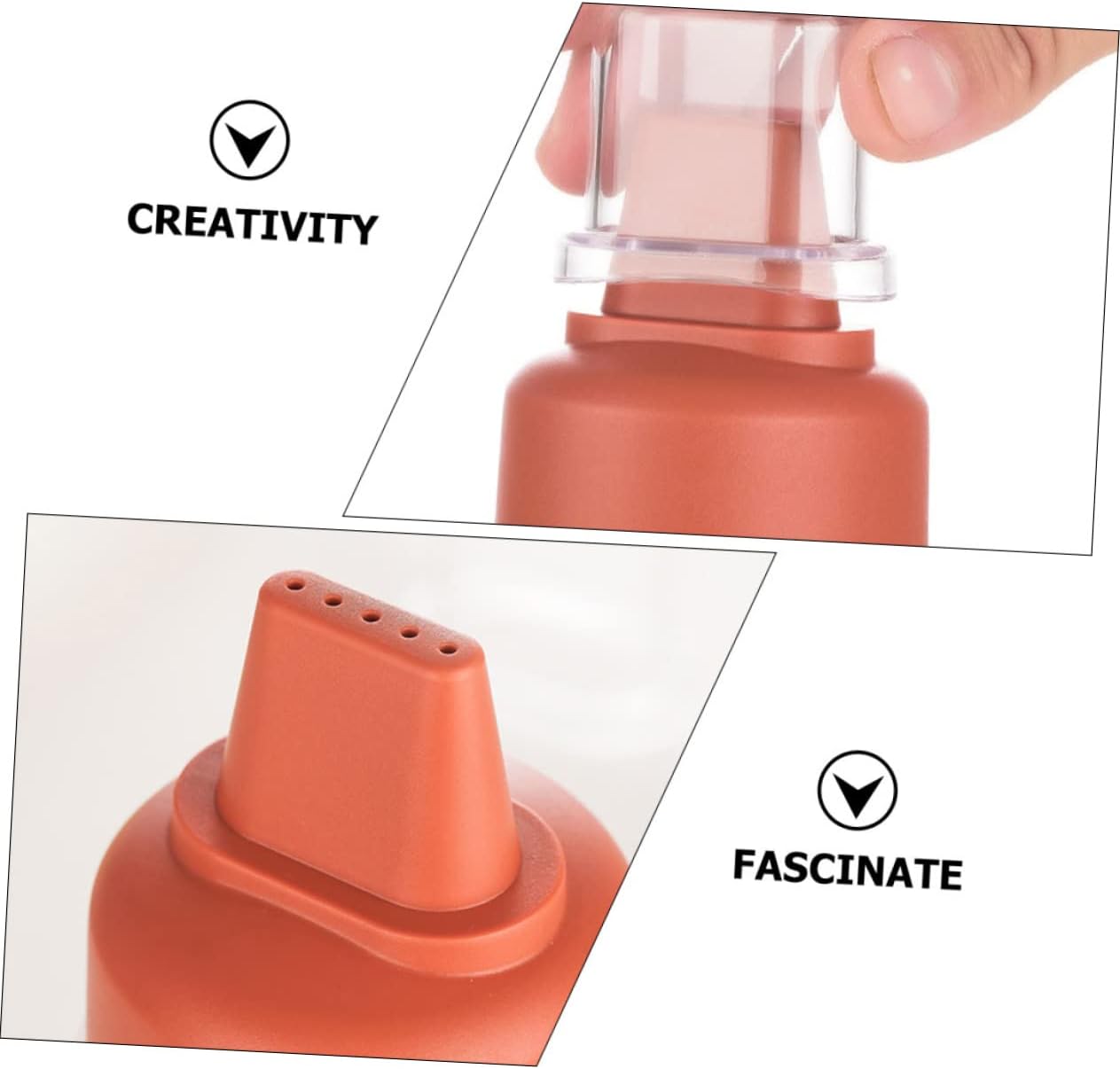 OKUMEYR 2 Pack 350ml Condiment Squeeze Bottles with Scale 1