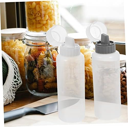 PRETYZOOM 4Pcs Condiment Squeeze Bottles with 5 Nozzle Holes