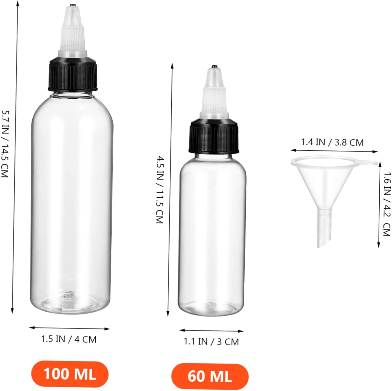 VINTORKY 12 Pack Refillable Salad Squeeze Bottles