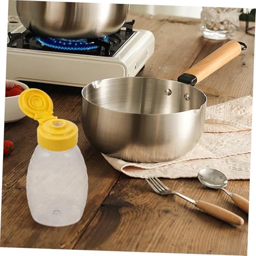 Garneck 4pcs PET Squeeze Condiment Bottles