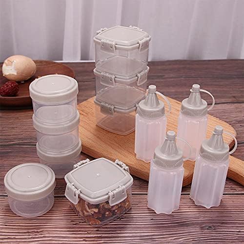 4pcs Plastic Squeeze Condiment Bottles for BBQ and Camping