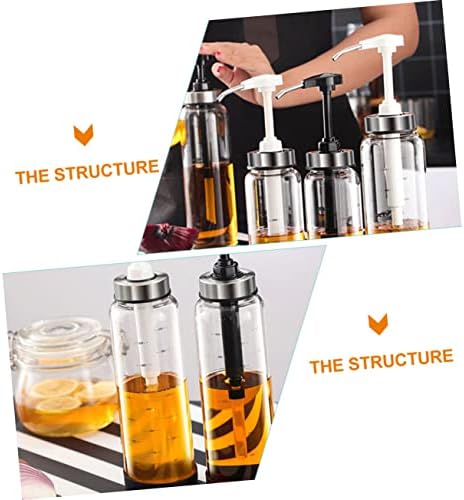Zerodeko Honey Dispenser Jar with Metal Glass Design
