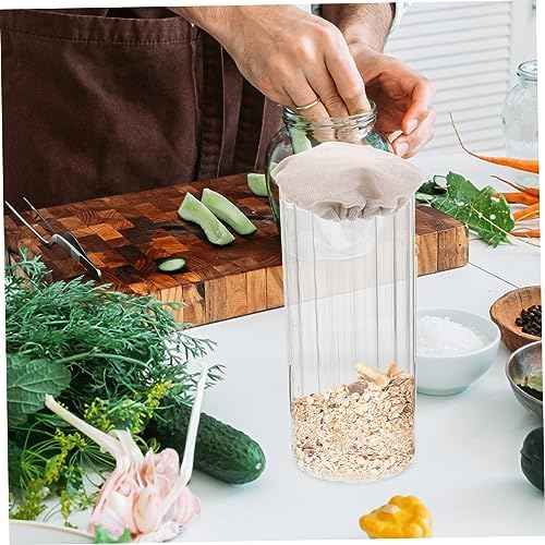 Mikinona Storage Jar Cloth Lid Replacement for Canning and Preserving