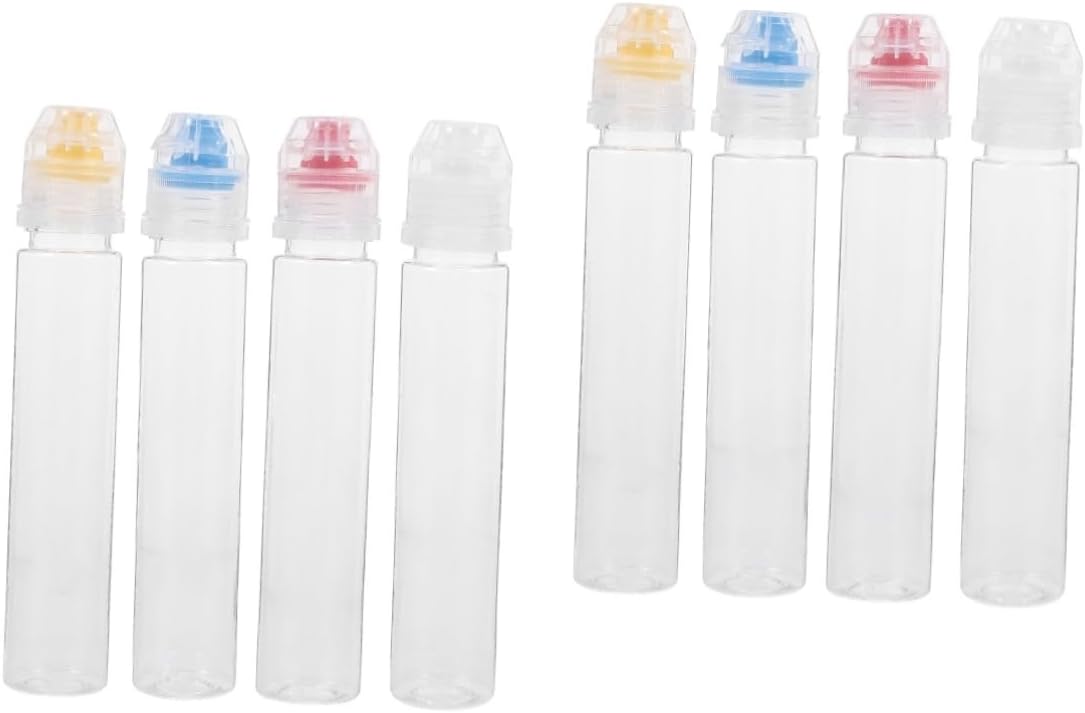 8 Pcs Mini Squeeze Condiment Bottles for Ketchup Honey Oil Salad Dressing