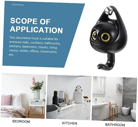 PRETYZOOM Cartoon Owl Wall Hook No Drill Key Coat Holder