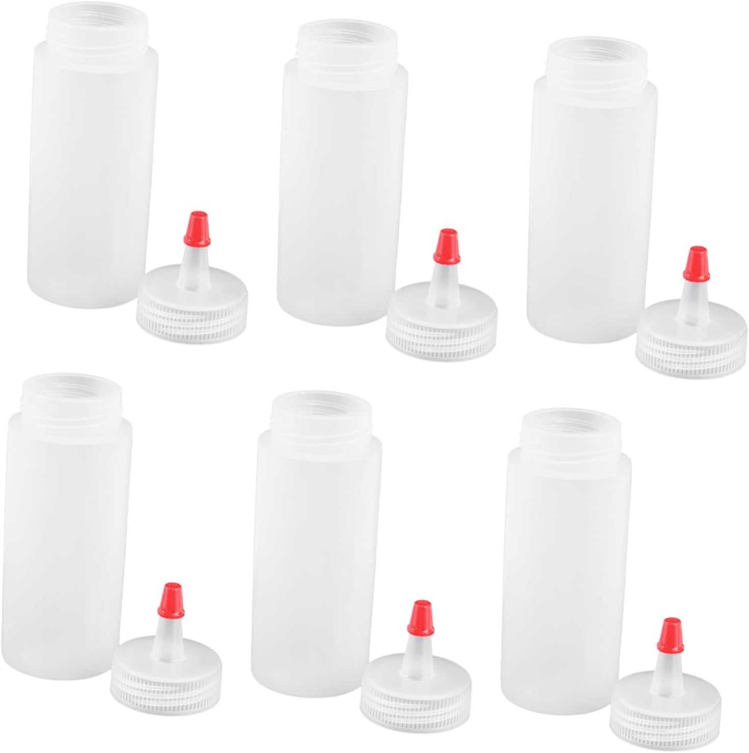 ABOOFAN 6pcs Reusable Plastic Squeeze Bottles 120ml