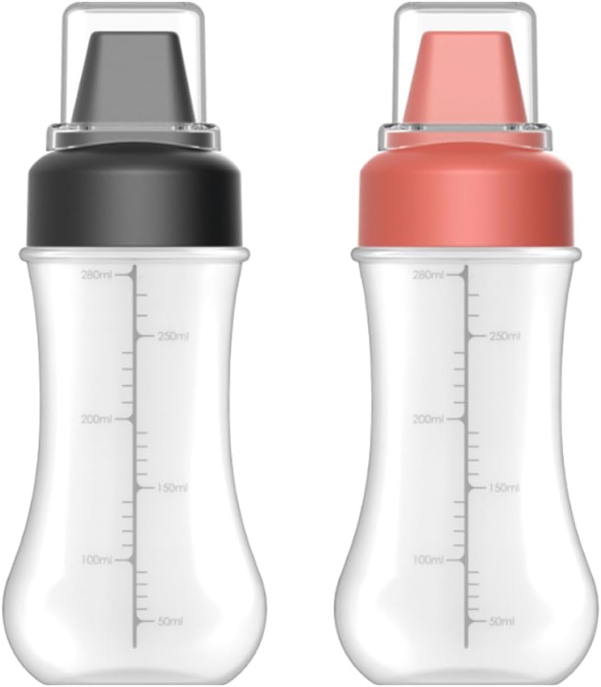 COLLBATH 350ml Sauce Squeeze Bottles Set with Scale