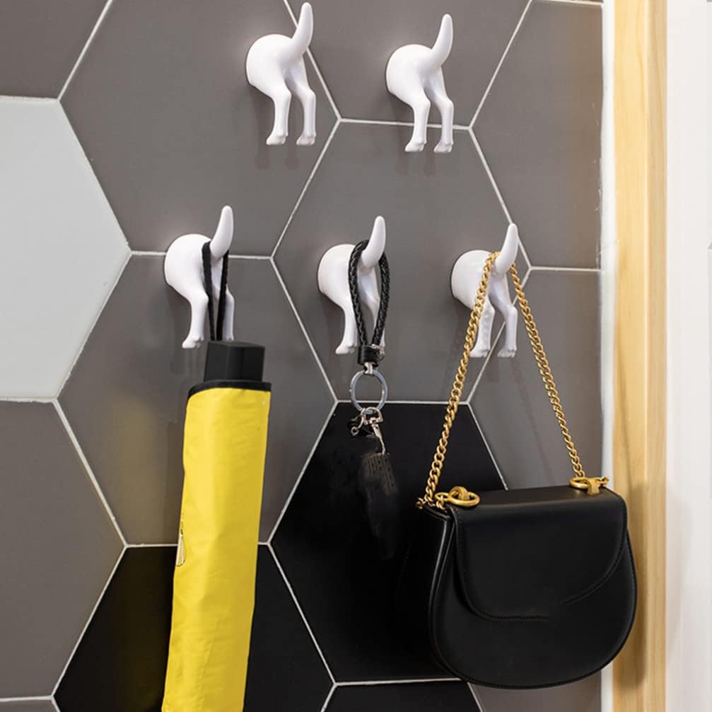 Zerodeko 5pcs Decorative Wall Hooks for Coats Hats Towels