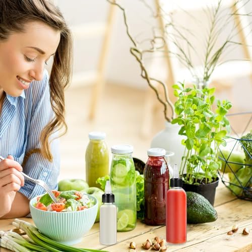 12 Pack Reusable Squeeze Bottles for Condiments