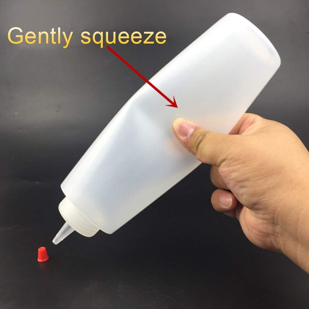 Meideli Clear BPA-Free Condiment Squeeze Bottles 8oz