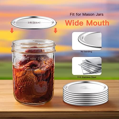 150PCS Regular Mouth Canning Lids No Rust