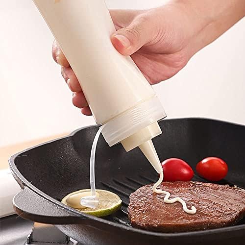 2 Pcs 8oz Plastic Squeeze Condiment Bottles