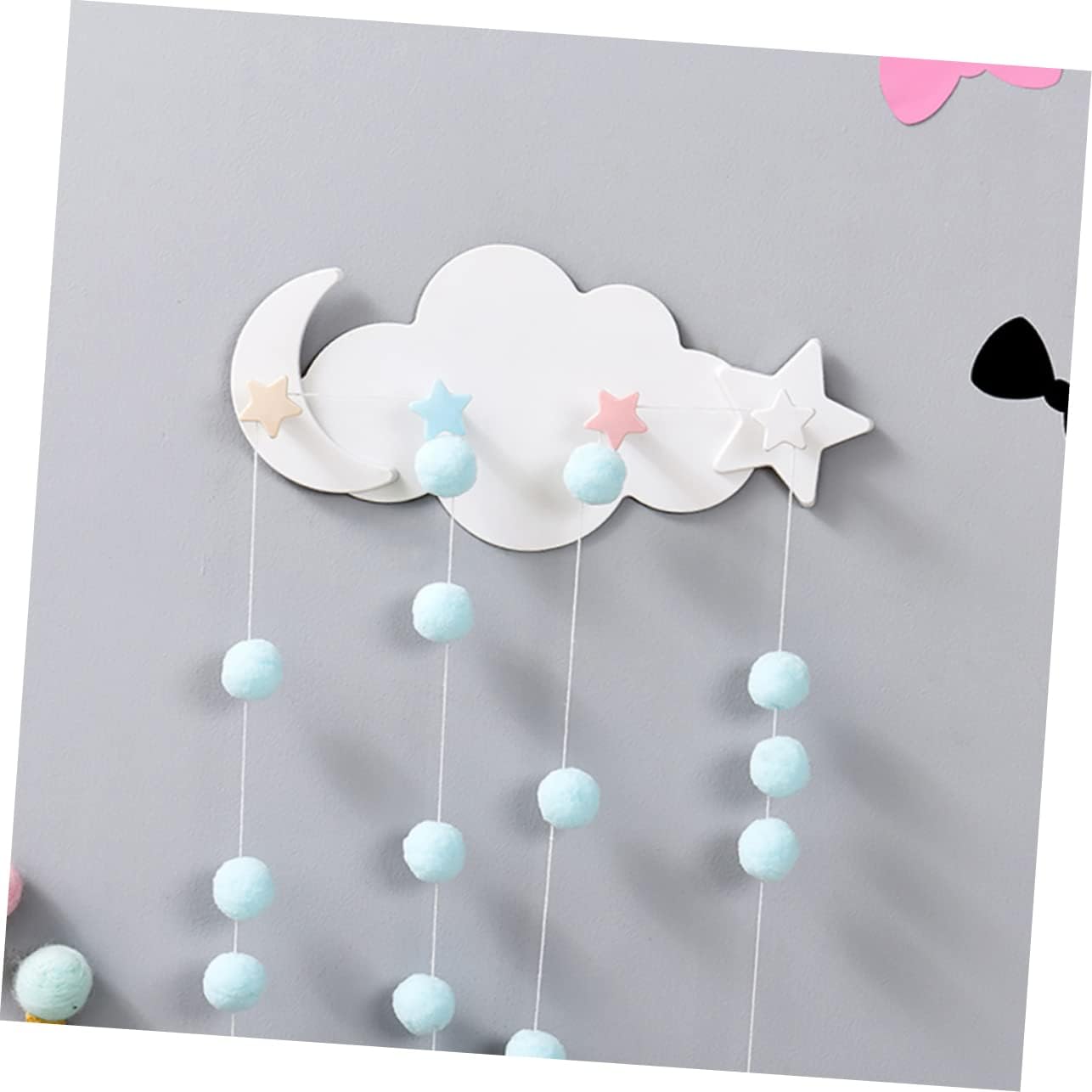 2Pcs Star Moon Wall Hooks for Smooth Surfaces