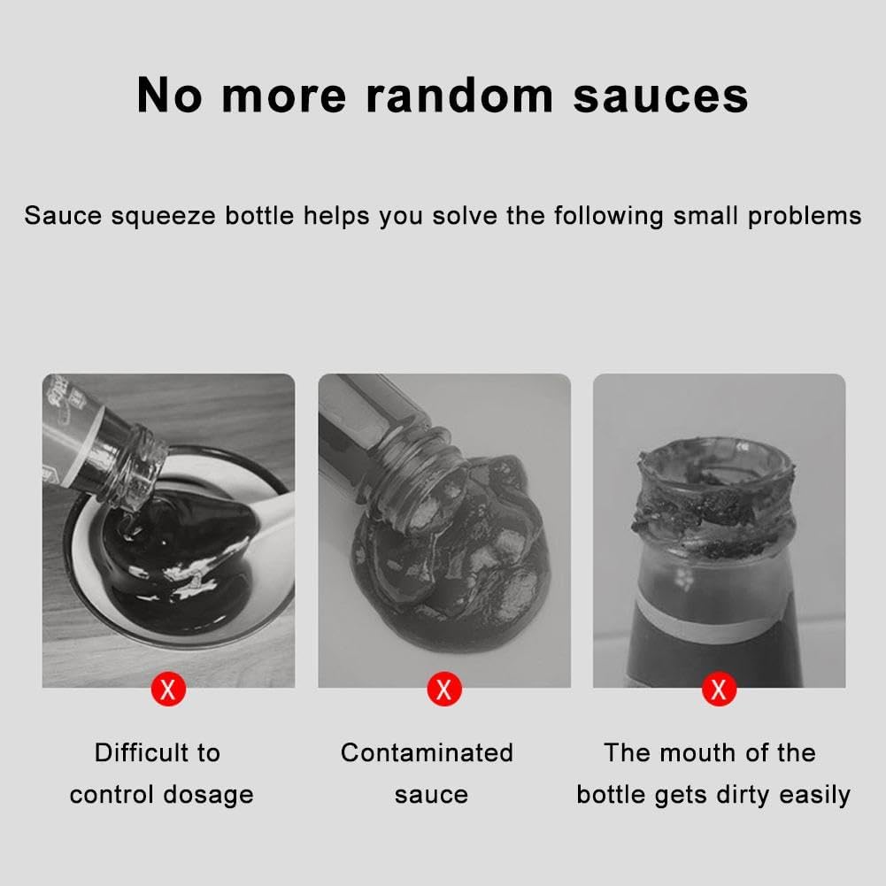 ZHOSXRC 300ML BPA-Free Condiment Squeeze Bottle