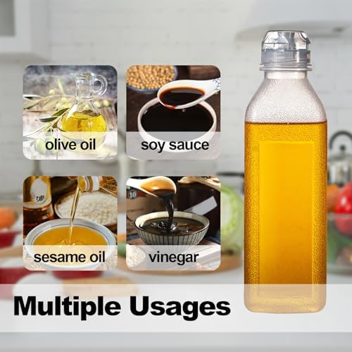Uceoo 2 Pack Condiment Squeeze Bottles with Funnels and Labels