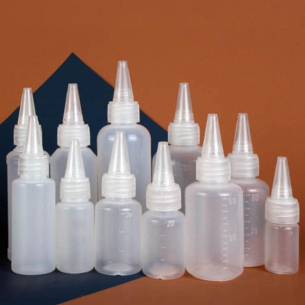 10PCS Durable Plastic Squeeze Bottles with Scale 20ml
