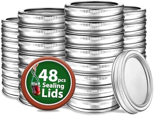 Stock Your Home 48 PC Canning Lids with Rings