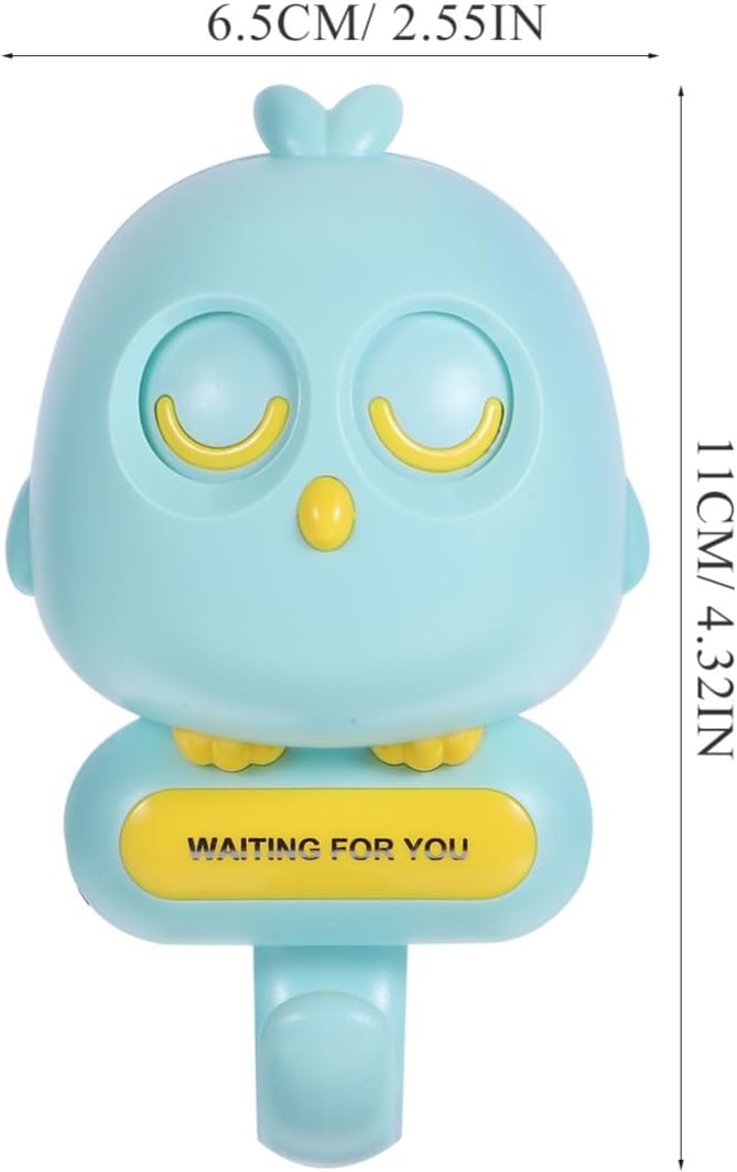 Unomor Cute Cartoon Bird Wall Hook No Drill