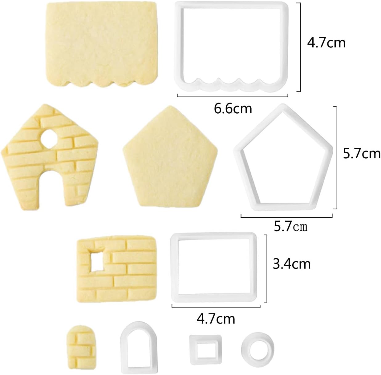 GGW 6PCS Food Grade Plastic Cookie Cutters