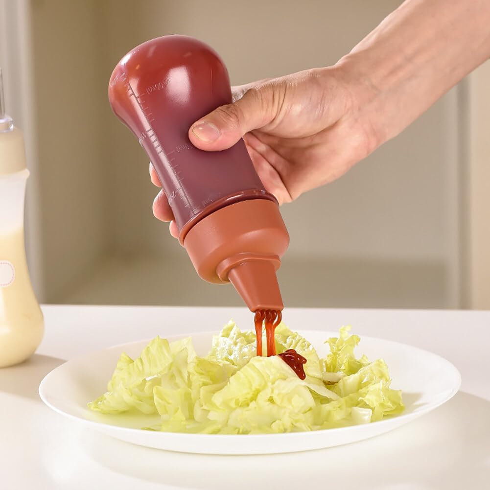 PHEZEN 2PCS 280ml Leak Proof Condiment Bottles