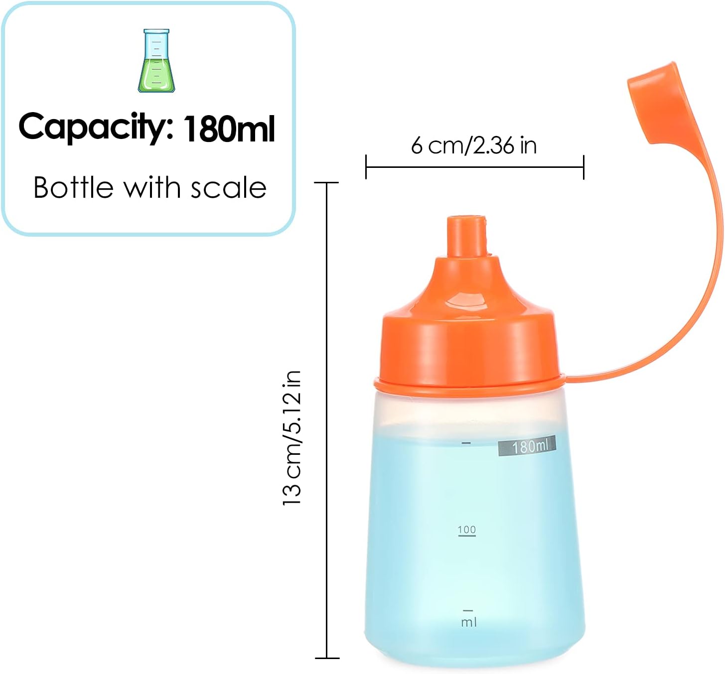 Ondiomn Condiment Squeeze Bottles 3-Pack Wide Mouth BPA Free
