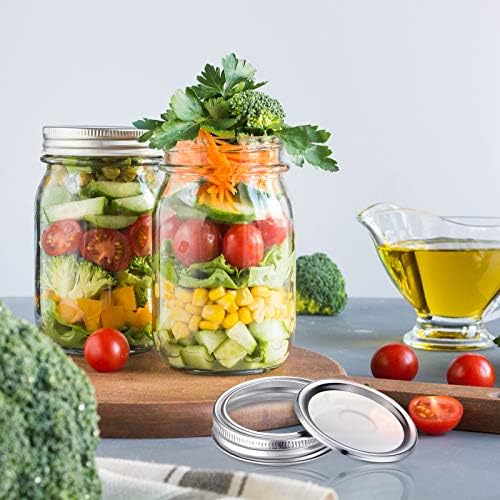 Patelai 100 Pcs 70mm Canning Jar Lids with Silicone Seals