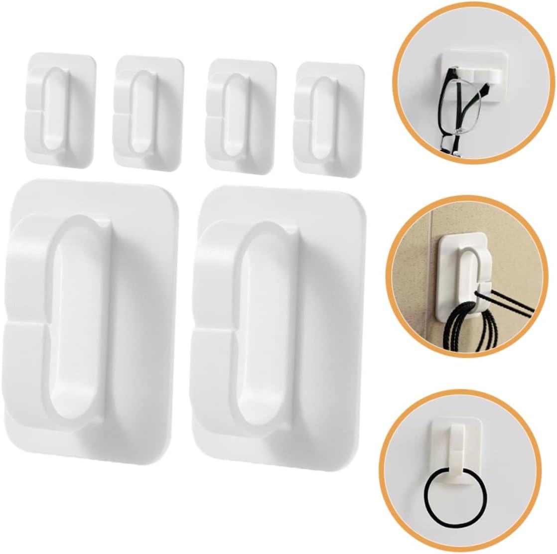 Cabilock 6Pcs Wall Adhesive Hooks Key Holder for Bathroom Kitchen 1