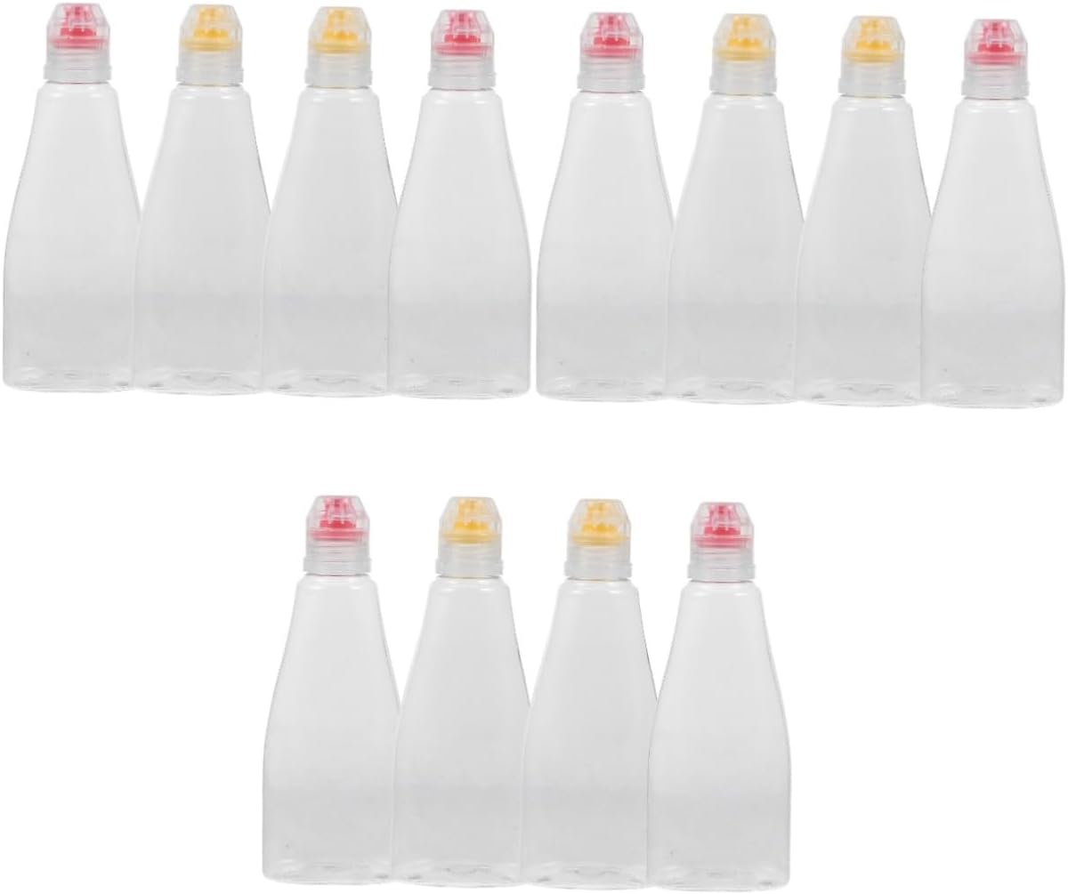TOPPERFUN 3 Sets Honey Bottle Squirt Bottles for Sauce Seasoning