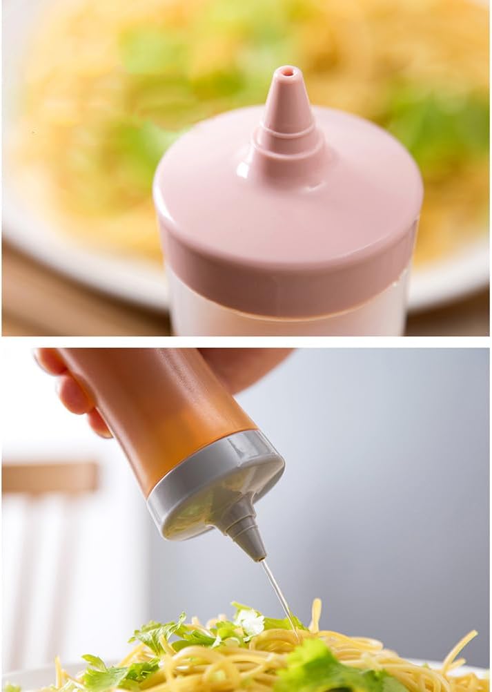 PRETYZOOM 350ml Reusable Condiment Squeeze Bottles