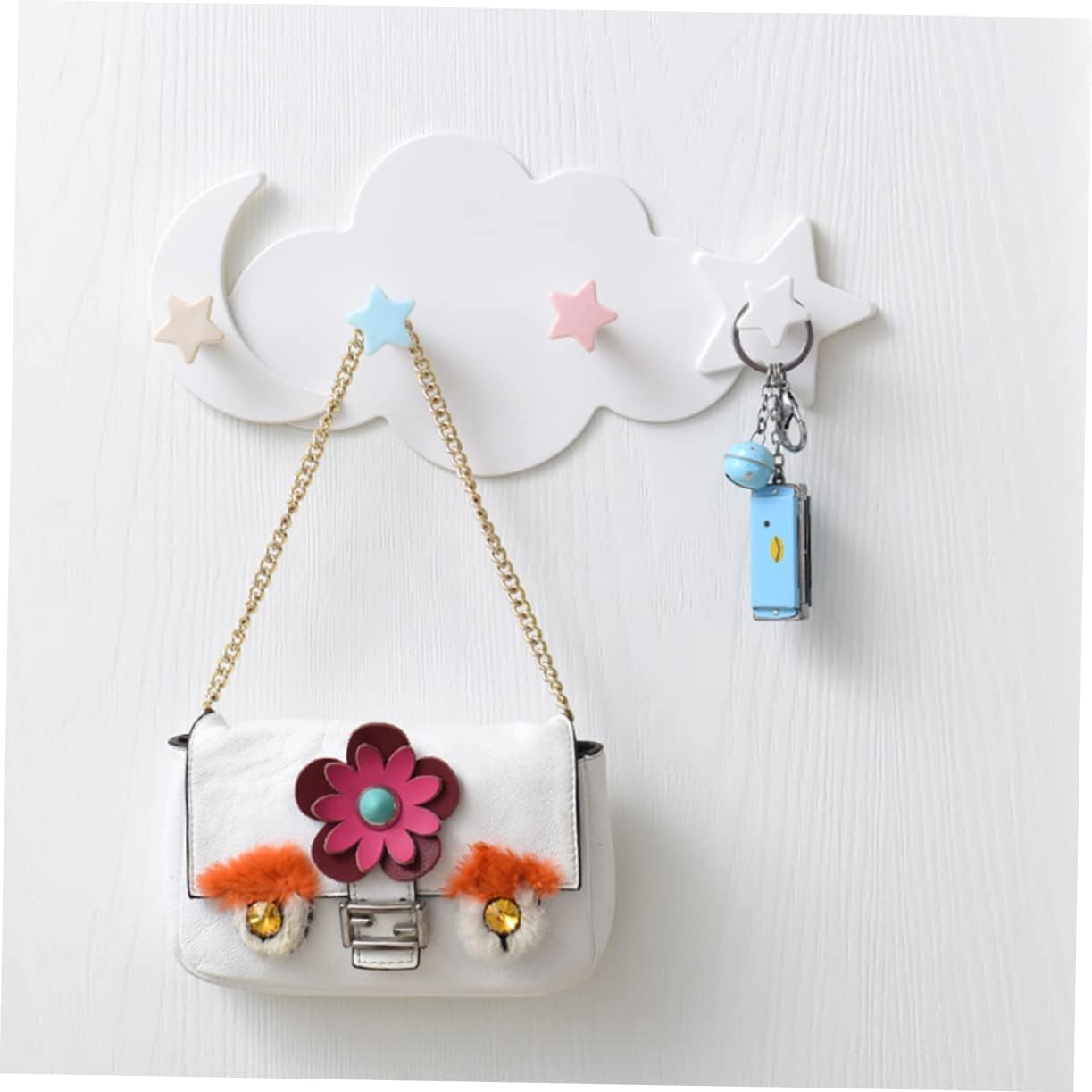 2pcs Adhesive Cloud Moon Hooks for Home
