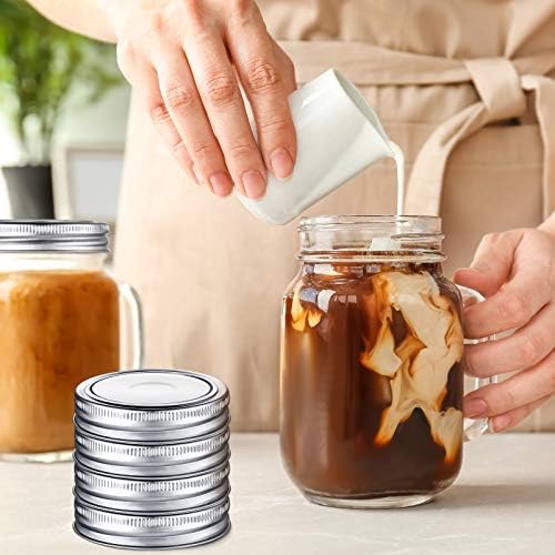 Patelai 100 Pcs 70mm Canning Jar Lids with Silicone Seals