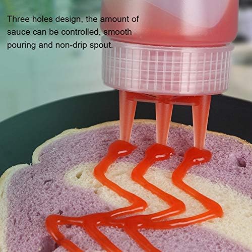 Agatige 3 Hole Condiment Squeeze Bottles 3Pcs