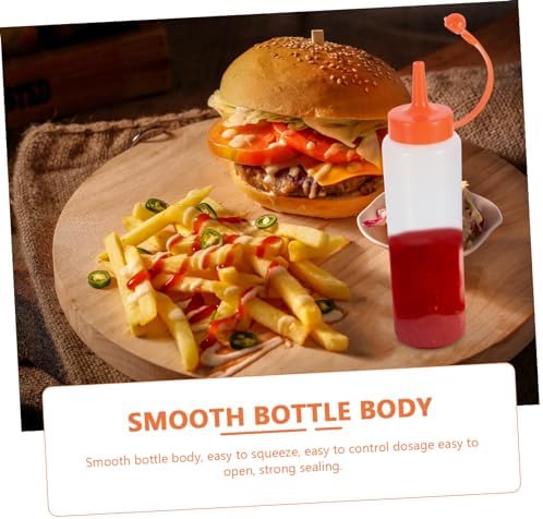2PCS Salad Dressing Squeeze Bottles with Lids