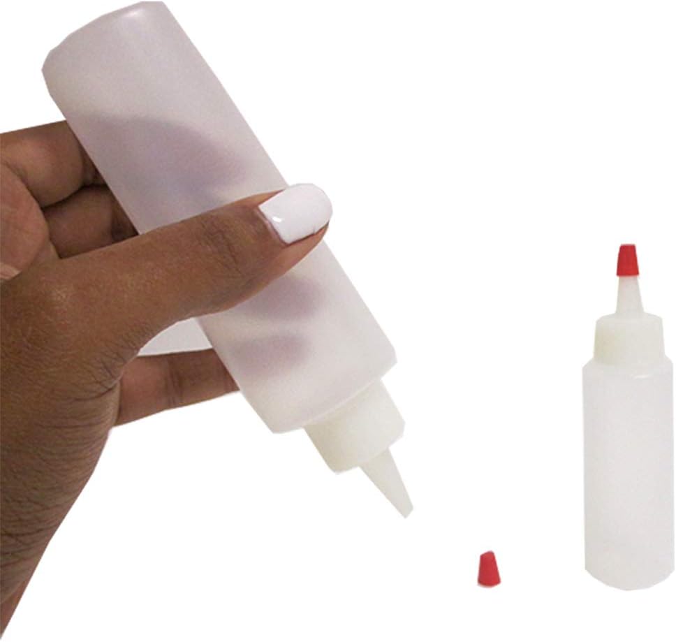 8 Piece Clear Plastic Squeeze Bottles for Condiments