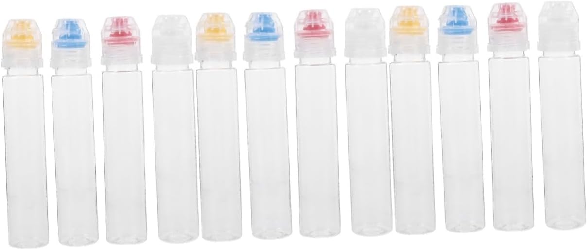 12 Pcs Mini Squeeze Condiment Bottles for Ketchup Honey and Salad Dressing