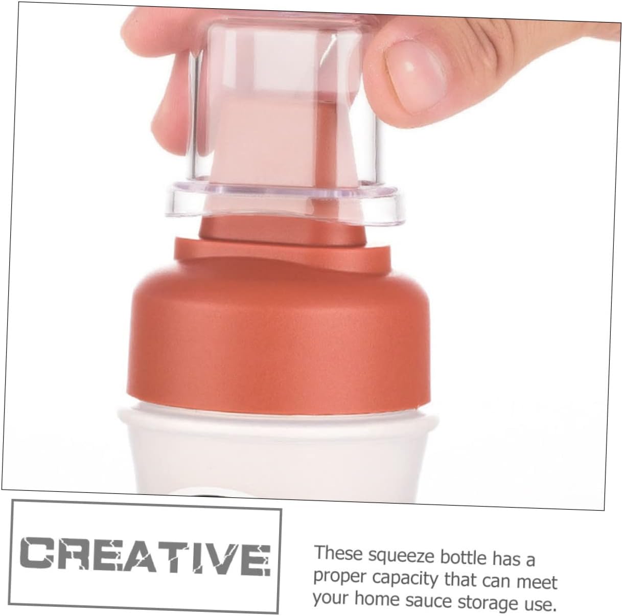 KICHOUSE 2pcs Condiment Squeeze Bottles with Measurement
