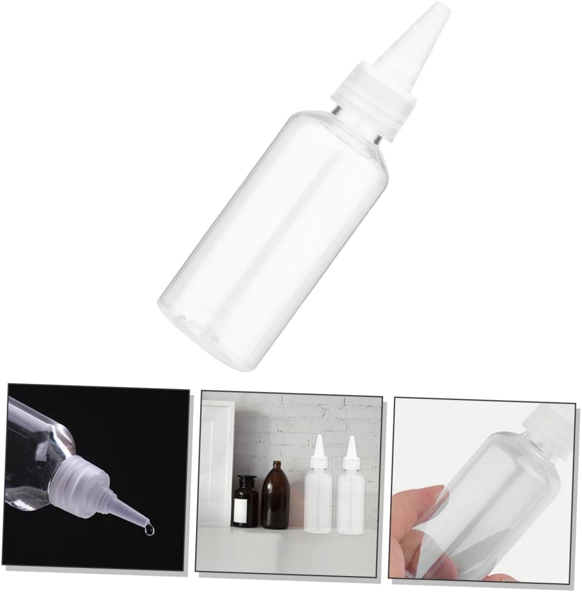 Cabilock 20Pcs Refillable Squeeze Bottles for Crafts Paint and Condiments