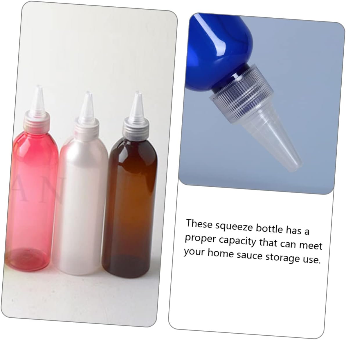 DECHOUS 10 Pack Plastic Condiment Squeeze Bottles for Ketchup Mustard Dressing