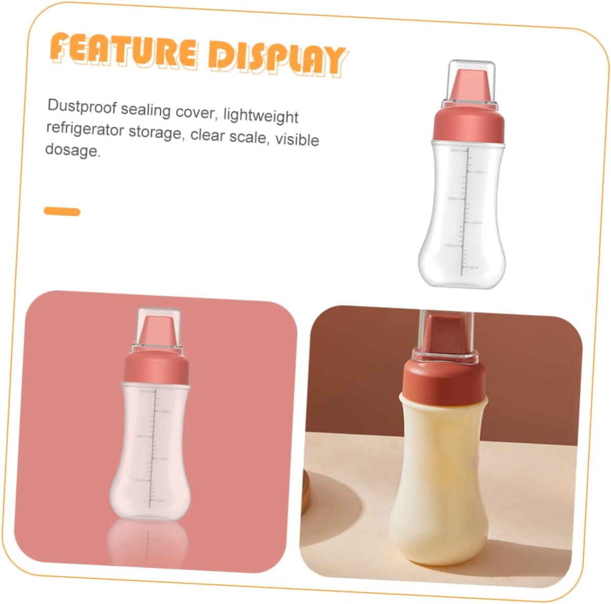 FELTECHELECTR 5-Hole Condiment Squeeze Bottle 350ml