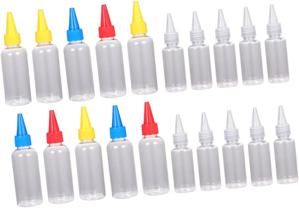 BRIGHTFUFU 20 Pack Condiment Squeeze Bottles with Lids