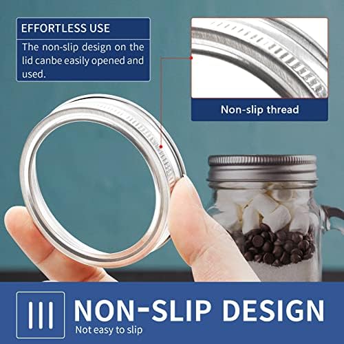 Yokudo Regular Mouth Canning Rings 24 PCS - Leakproof Reusable