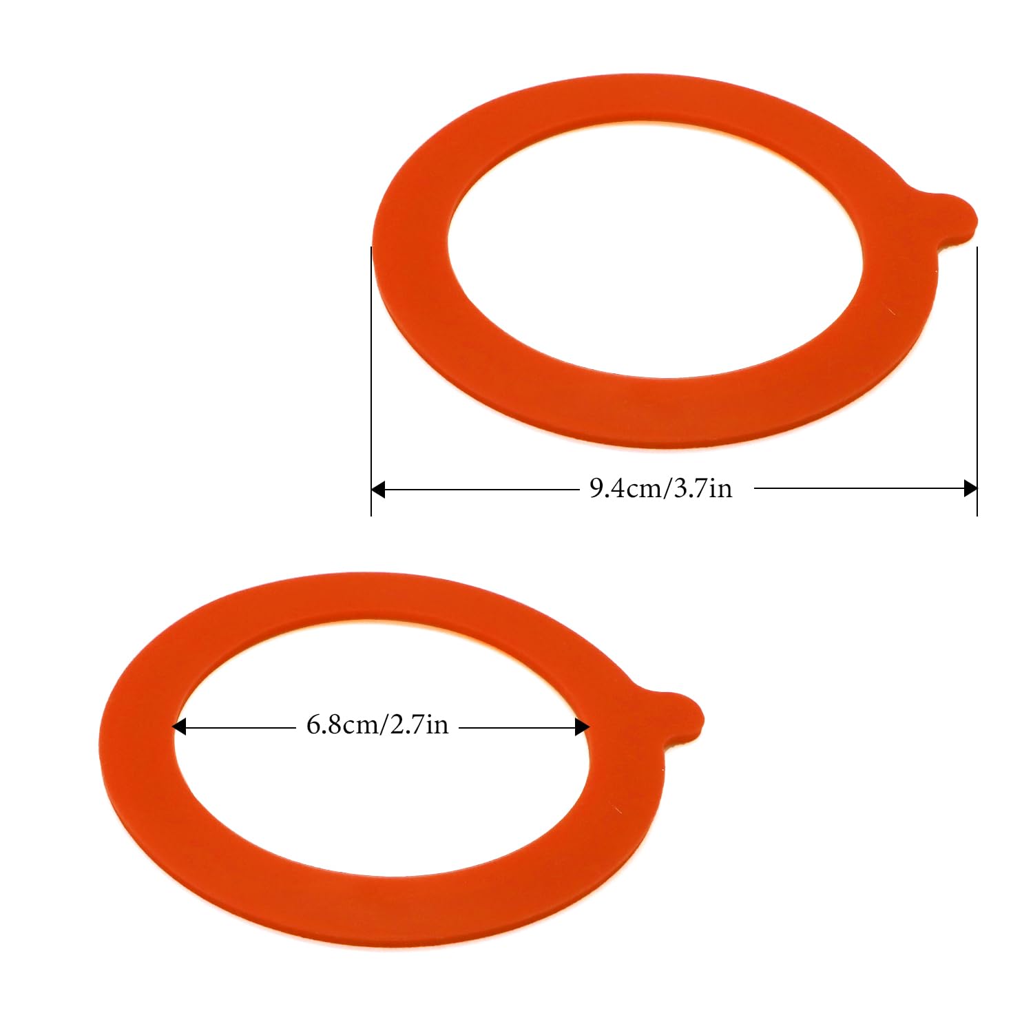 Dohia Silicone Jar Gaskets 375 Inch Airtight Seals