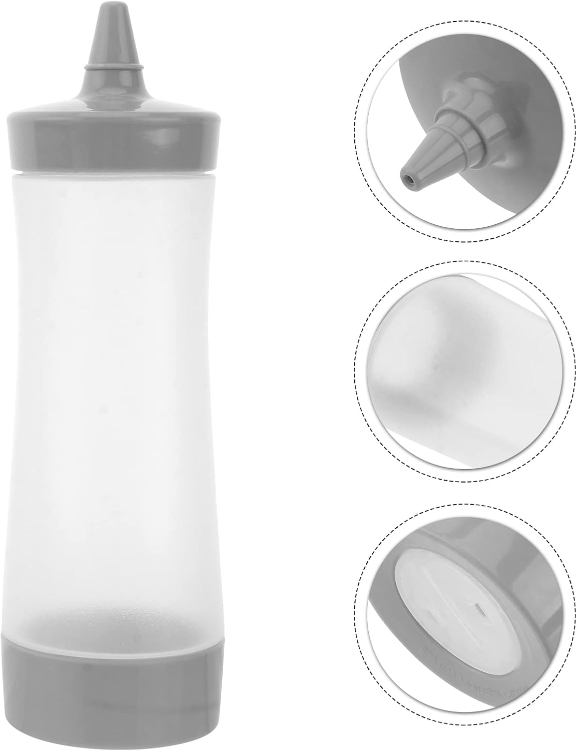 UPKOCH 3PCS Squeeze Condiment Bottles Grey 1