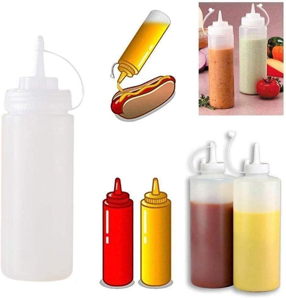 SHAPERME 240ml Squeeze Bottles for Condiments